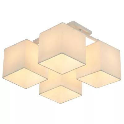 Stropní svítidlo BOHO - 4xE27, 40W, bílé / béžové