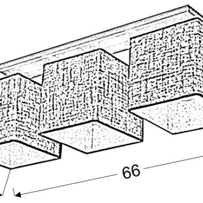 Stropní světlo BOHO - 3xE27, 40W, černé