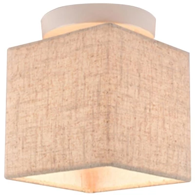 Stropní hranaté světlo BOHO - 1xE27, 40W, bílé / len