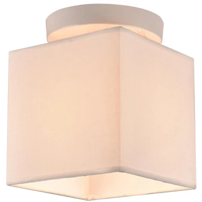 Stropní hranaté světlo BOHO - 1xE27, 40W, bílé / béžové