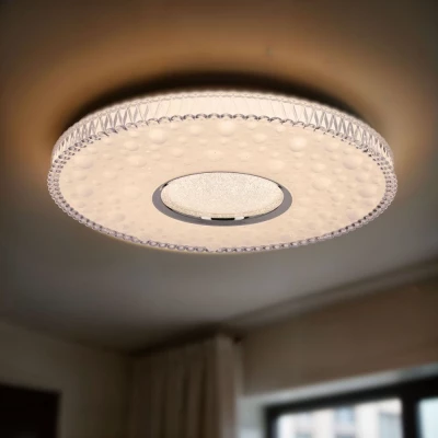 Designové LED stropní osvětlení BUBBLES - 24W, 4000K (denní bílá), chromované / bílé