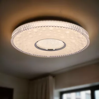 Designové LED stropní osvětlení BUBBLES - 24W, 4000K (denní bílá), chromované / bílé