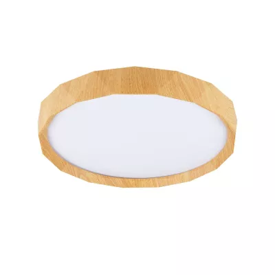 Dřevěné LED stropní svítidlo CADIX - 24W, 4000K (denní bílá), 38,5cm, hnědé / bílé