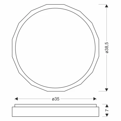 Dřevěné LED stropní svítidlo CADIX - 24W, 4000K (denní bílá), 38,5cm, hnědé / bílé