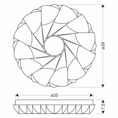 LED stropní osvětlení CAKE - 24W, 4000K (denní bílá), 39cm, kulaté, bílé