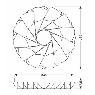 LED stropní osvětlení CAKE - 24W, 4000K (denní bílá), 39cm, kulaté, bílé
