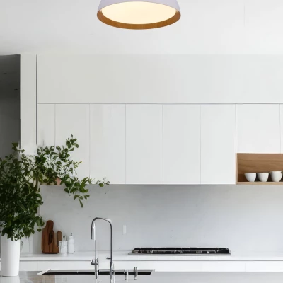 Přisazené LED stropní svítidlo CALABRIA - 24W, 4000K (denní bílá), hnědé / bílé