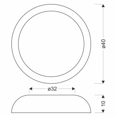 Přisazené LED stropní svítidlo CALABRIA - 24W, 4000K (denní bílá), černé / hnědé / bílé
