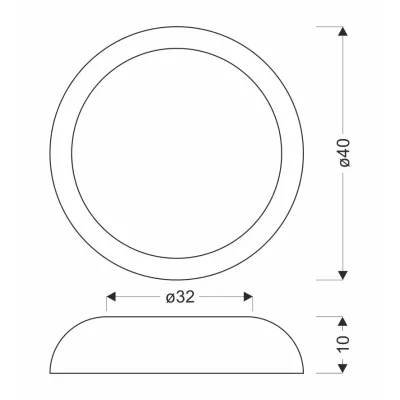 Přisazené LED stropní svítidlo CALABRIA - 24W, 4000K (denní bílá), černé / hnědé / bílé