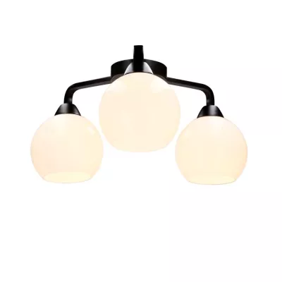 Stropní tříramenné moderní osvětlení CALDERA - 3xE27, 60W, černé / bílé