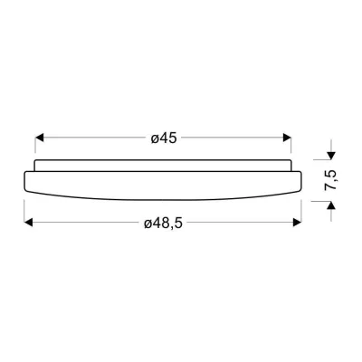 Stropní LED světlo CALIPSO - 60W, 2800K-6500K (teplá-studená bílá), 48,5cm, kulaté, bílé