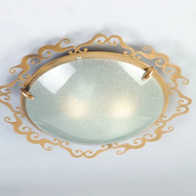 Stropní přisazené osvětlení CASABLANCA - 2xE27, 60W, 38cm, kulaté, patina