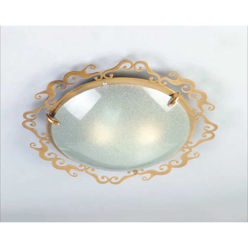 Stropní přisazené osvětlení CASABLANCA - 2xE27, 60W, 38cm, kulaté, patina