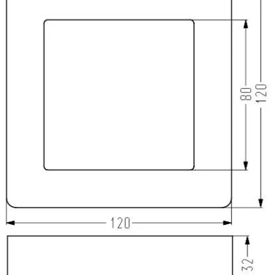 Hranatý LED panel ALBION - 6W, 4000K (denní bílá), 12x12cm, bílý