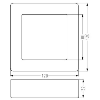 Hranatý LED panel ALBION - 6W, 4000K (denní bílá), 12x12cm, bílý