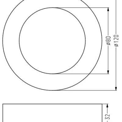 Kulatý LED panel ALBION - 6W, 4000K (denní bílá), 12cm, bílý