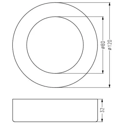 Kulatý LED panel ALBION - 6W, 4000K (denní bílá), 12cm, bílý