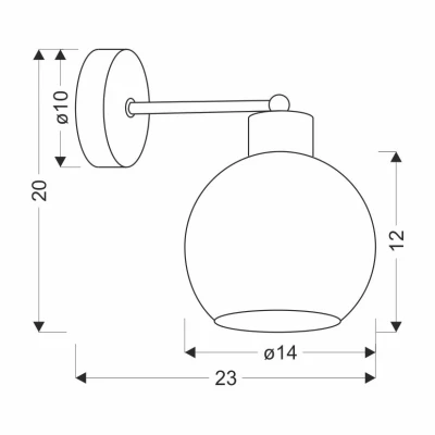 Nástěnné osvětlení AMANDA - 1xE27, 40W, černé / zlaté / bílé