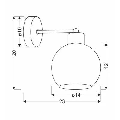 Nástěnné osvětlení AMANDA - 1xE27, 40W, černé / zlaté / bílé