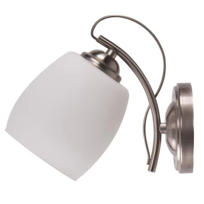 Nástěnné moderní osvětlení AMBA - 1xE27, 40W, chromované / bílé