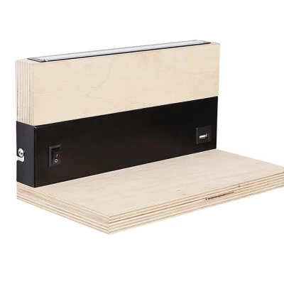 Nástěnné LED svítidlo s USB portem ANET - 2x4W, 4000K (denní bílá), hnědé / černé