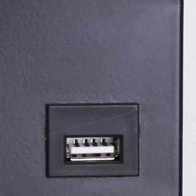 Nástěnné LED svítidlo s USB portem ANET - 2x4W, 4000K (denní bílá), hnědé / černé