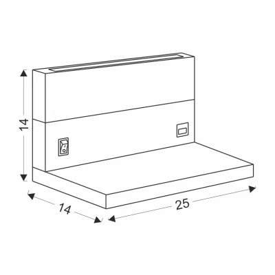 Nástěnné LED svítidlo s USB portem ANET - 2x4W, 4000K (denní bílá), hnědé / bílé