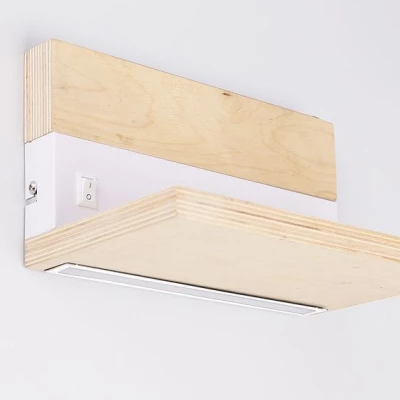 Nástěnné LED svítidlo s USB portem ANET - 2x4W, 4000K (denní bílá), hnědé / bílé