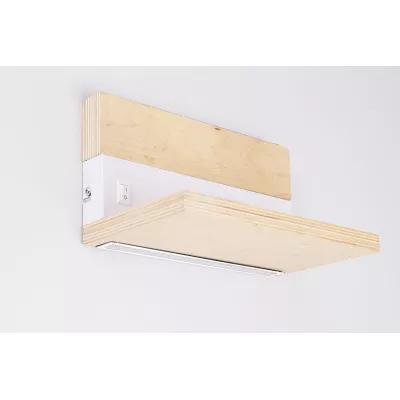 Nástěnné LED svítidlo s USB portem ANET - 2x4W, 4000K (denní bílá), hnědé / bílé