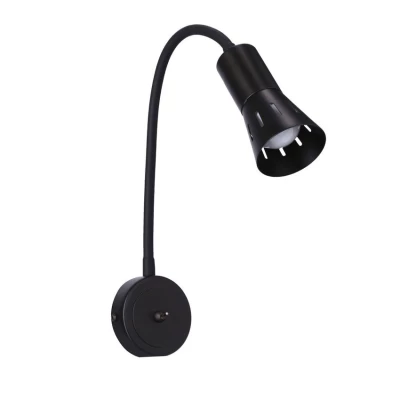 Nástěnná lampička k posteli ARENA - 1xE14, 40W, černá