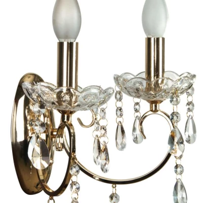 Nástěnné svítidlo v anglickém stylu AURORA - 2xE14, 40W, zlaté