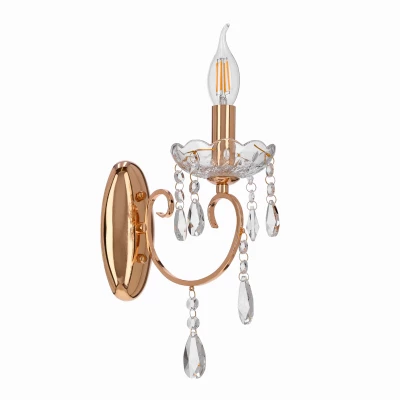 Nástěnné osvětlení v anglickém stylu AURORA - 1xE14, 40W, zlaté