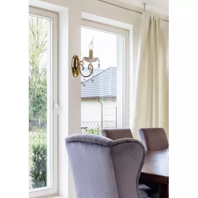 Nástěnné osvětlení v anglickém stylu AURORA - 1xE14, 40W, zlaté