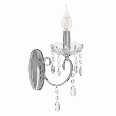 Nástěnné osvětlení v anglickém stylu AURORA - 1xE14, 40W, chromované