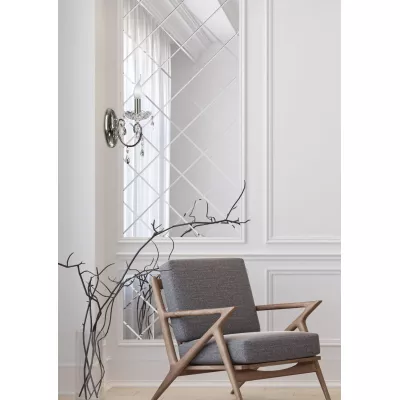 Nástěnné osvětlení v anglickém stylu AURORA - 1xE14, 40W, chromované