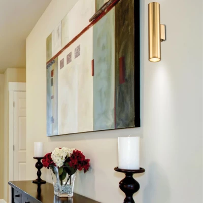 Nástěnné moderní osvětlení AUSTIN - 1xE27, 40W, 50x8cm, zlaté