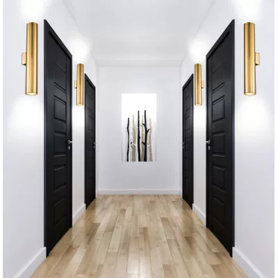 Nástěnné moderní osvětlení AUSTIN - 1xE27, 40W, 50x6cm, zlaté