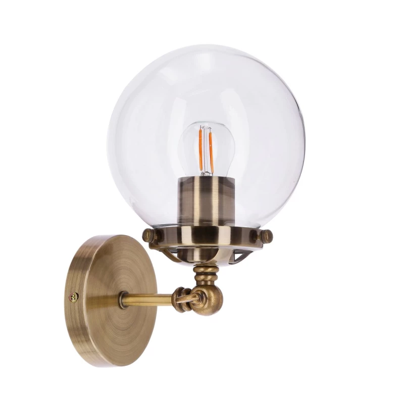 Nástěnné vintage osvětlení BALLET - 1xE27, 40W, patina