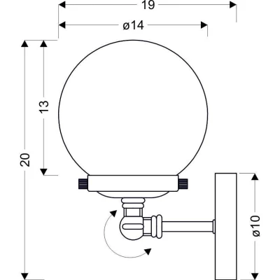 Nástěnné vintage osvětlení BALLET - 1xE27, 40W, patina