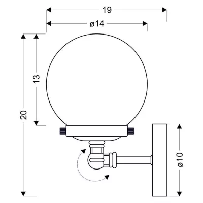 Nástěnné vintage osvětlení BALLET - 1xE27, 40W, patina