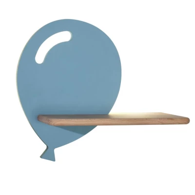 Dětské LED nástěnné svítidlo s poličkou BALLOON - 4W, 4000K (denní bílá), modré