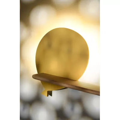 Dětské LED nástěnné svítidlo s poličkou BALLOON - 4W, 4000K (denní bílá), žluté