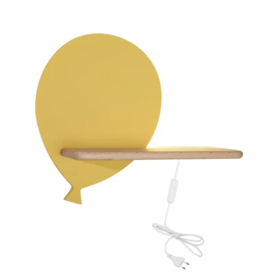 Dětské LED nástěnné svítidlo do zásuvky BALLOON - 4W, 4000K (denní bílá), žluté