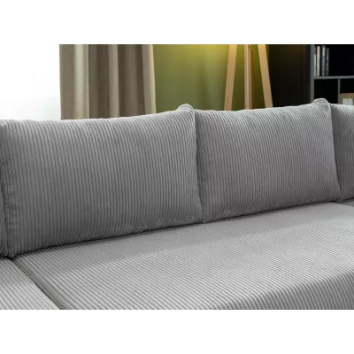 Moderní rozkládací sedačka do tvaru U SELAH - žlutá