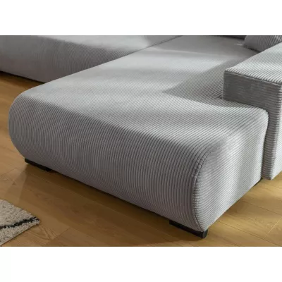 Moderní rozkládací sedačka do tvaru U SELAH - tmavá šedá