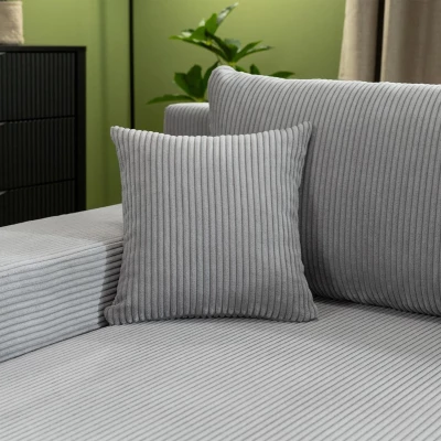 Moderní rozkládací sedačka do tvaru U SELAH - meruňková