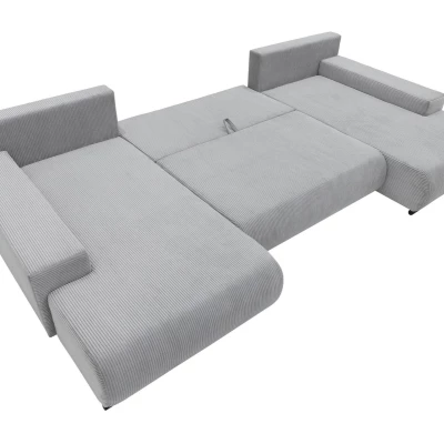 Moderní rozkládací sedačka do tvaru U SELAH - modrá