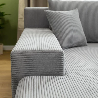 Moderní rozkládací sedačka do tvaru U SELAH - indická růžová