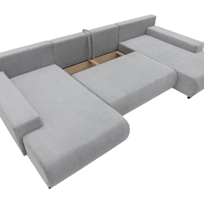 Moderní rozkládací sedačka do tvaru U SELAH - indická růžová