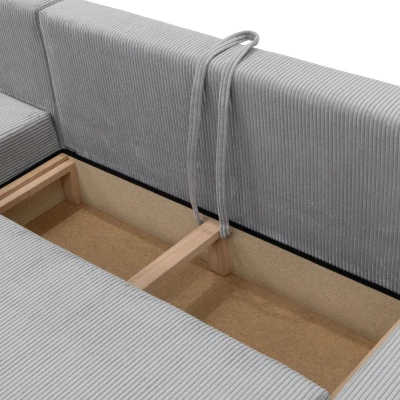 Moderní rozkládací sedačka do tvaru U SELAH - indická růžová